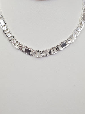 925 Sterling Silver Chain Mirror Link 5.2mm 9"