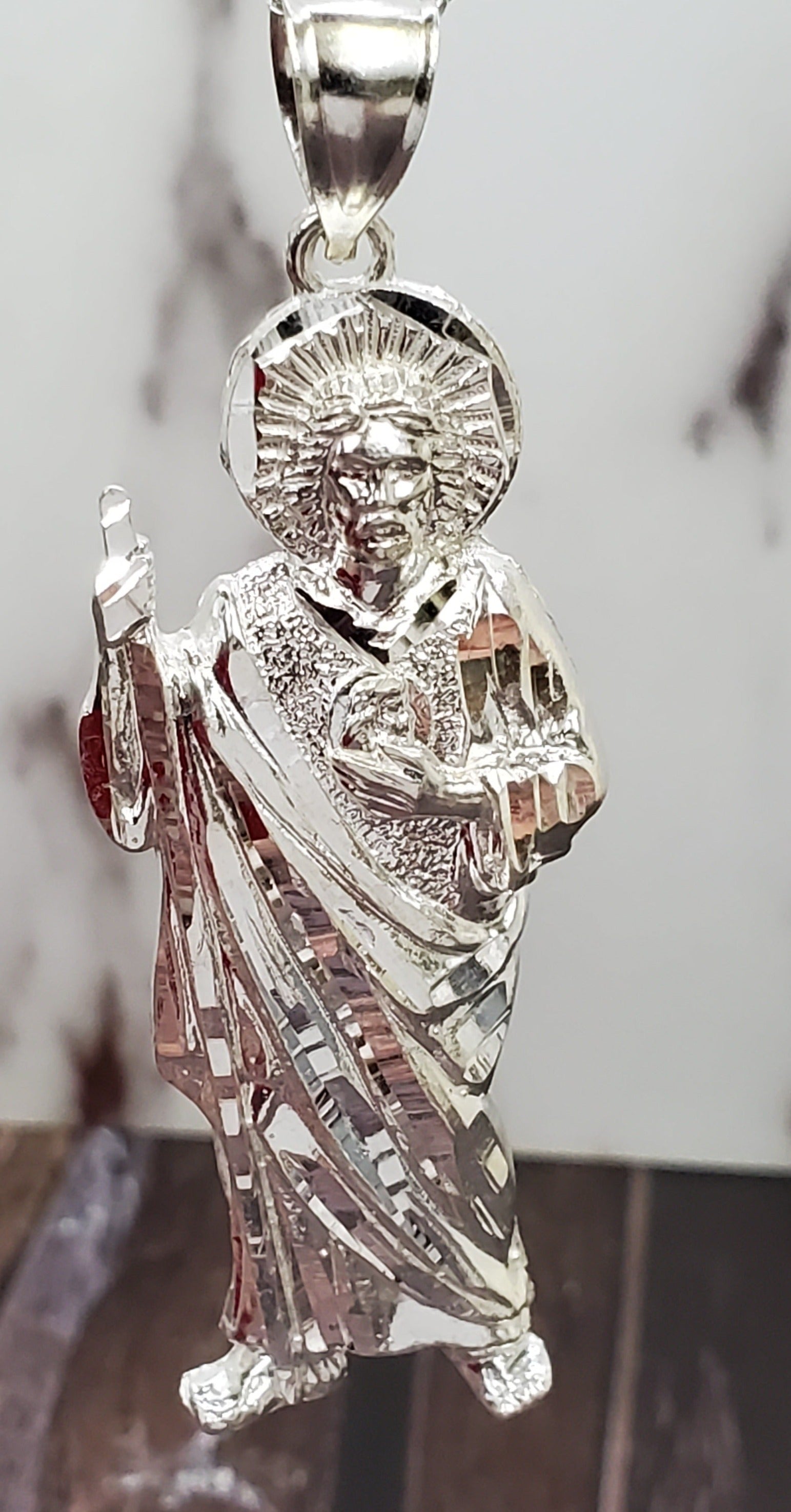 925 Sterling Silver Saint Jude Pendant Charm