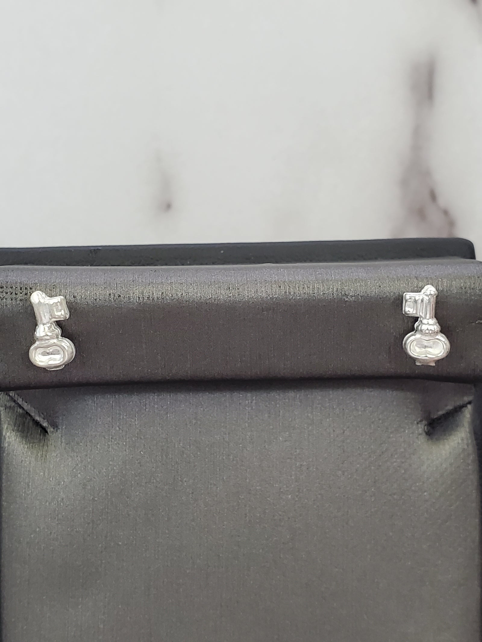 925 Sterling Silver Love Key Earring