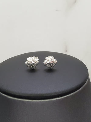 925 Sterling Silver Owl Earrings For Kids