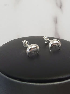 925 Sterling Silver Moon Shape Earrings