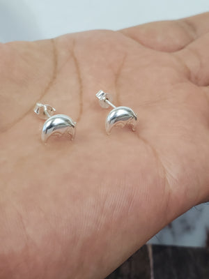 925 Sterling Silver Moon Shape Earrings