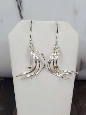 925 Sterling Silver Vintage large Earring for Womens