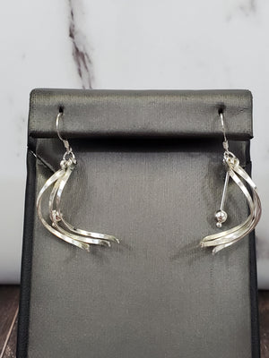 925 Sterling Silver Vintage large Earring for Womens