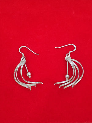 925 Sterling Silver Vintage large Earring for Womens