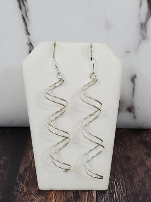 925 Sterling Silver Twiril Twisted Earring for Womens