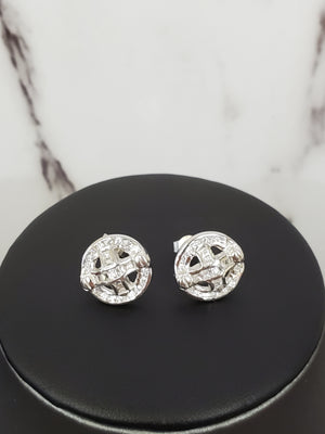 925 Sterling Silver Stud Cz Earring for Womens