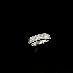 925 Silver 3-Row Ring