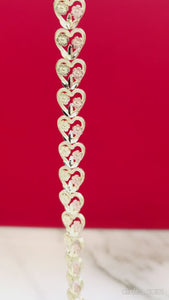 10K Gold Heart Bracelet 
