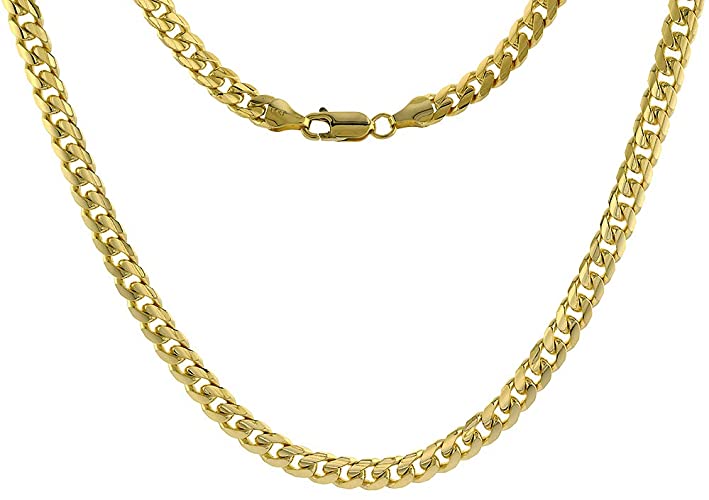 14K Large Miami Cuban Link Necklace 14K Yellow Gold / 20 +$600