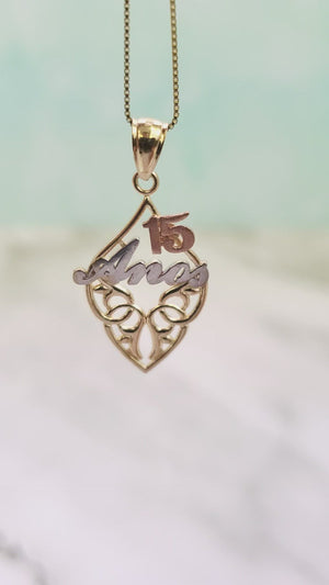 10K Gold 15 Anos Charm