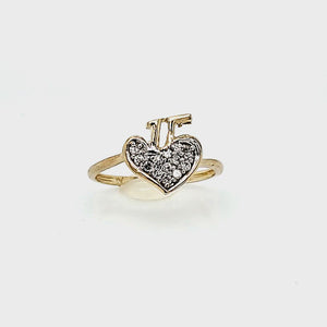 10K Gold Heart Ring