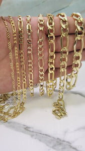 10K Gold Hollow Figaro Chain