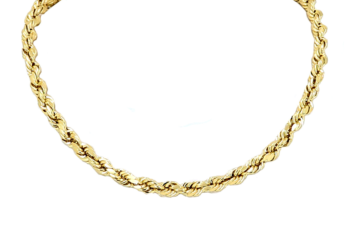 10K Hollow Gold Rope Chain - 22