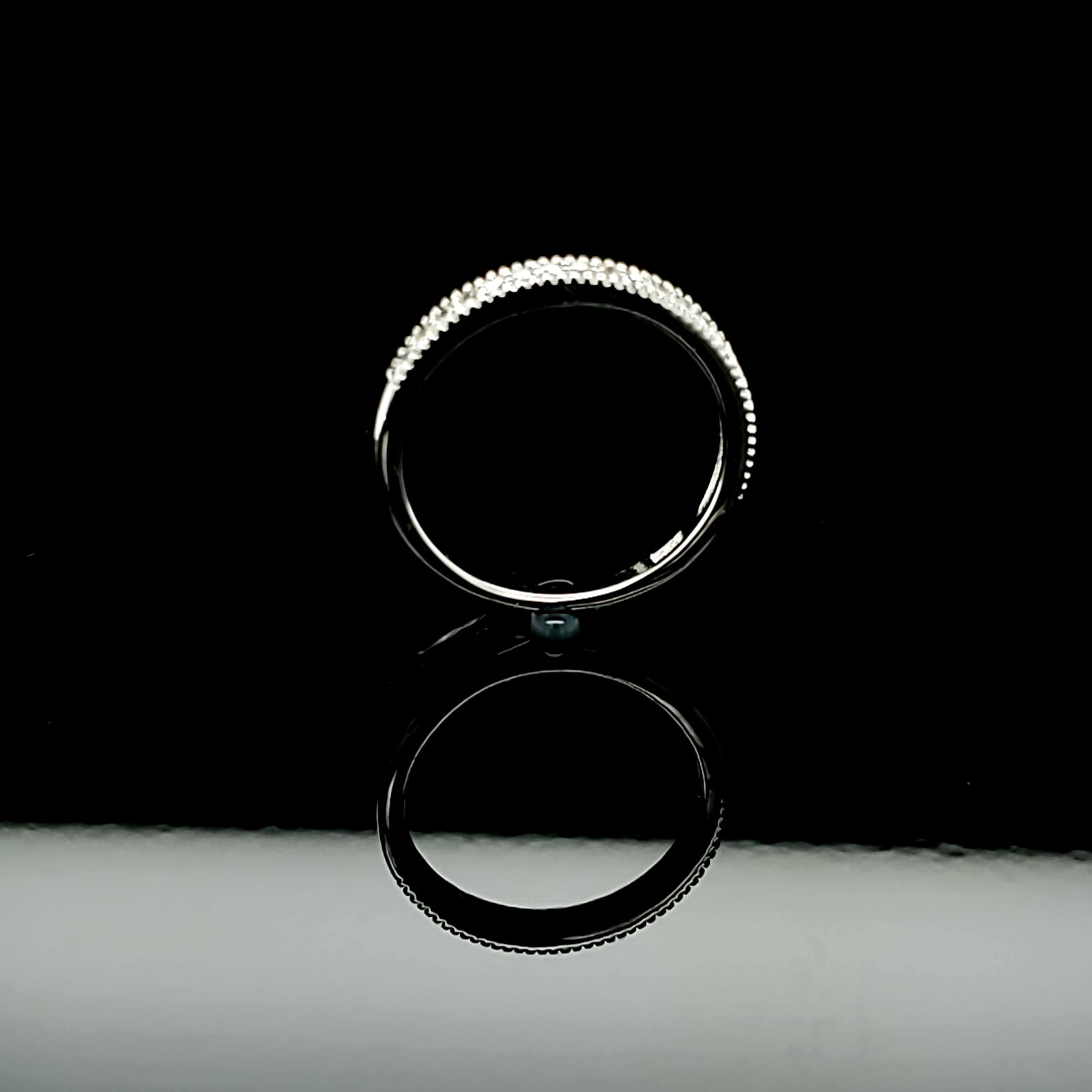 Solid 925 Sterling Silver Single Line Band CZ For Men/Women