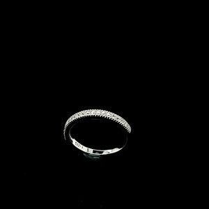 Solid 925 Sterling Silver (Made in Italy) Ring/Band CZ For Men/Women