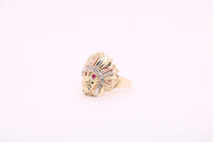 10k Gold Indian Head Ring