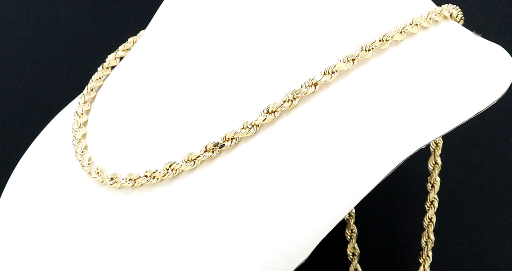 10K Gold 18 - 24 inch Hollow Rope Chain Necklace | One Size | Necklaces + Pendants Chain Necklaces