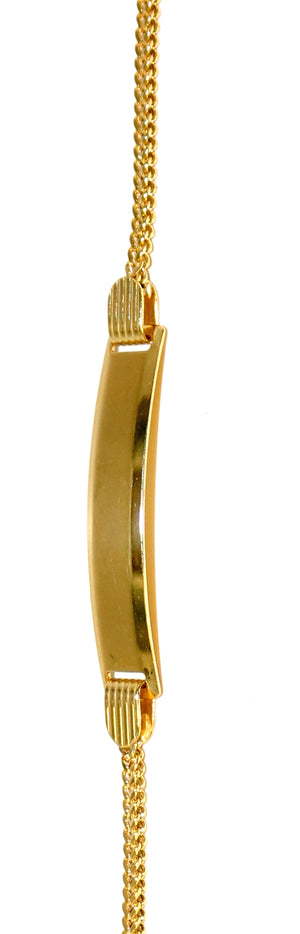 10K Gold Franco ID Bracelet 