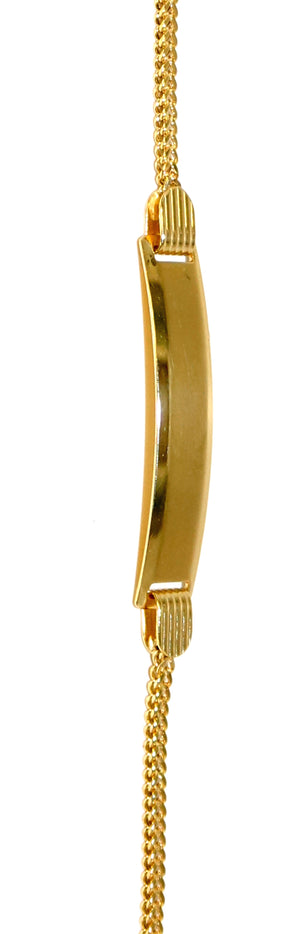 10K Gold Franco ID Bracelet 