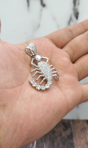 925 Sterling Silver (Made in Italy) Cz Scorpio Charm