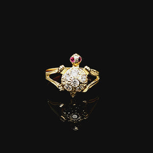 14K Gold Turtle Ring