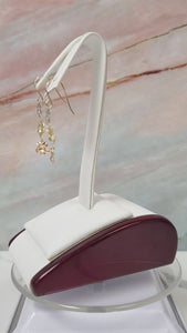 10K Trio Gold Hawaiian Flowers Dangle Earrings