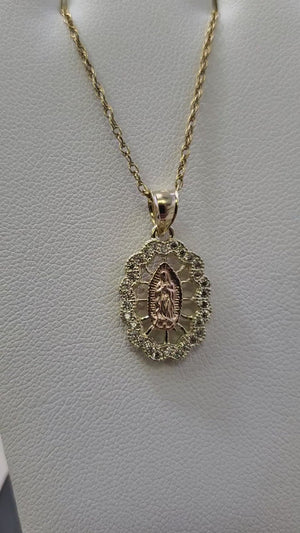 10K Gold Mother Mary Charm