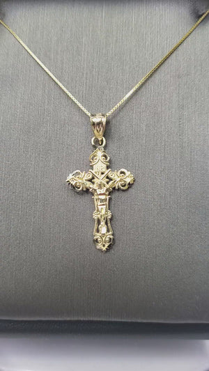 10K Gold Jesus Cross Pendant