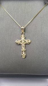 10K Gold Jesus Cross Pendant