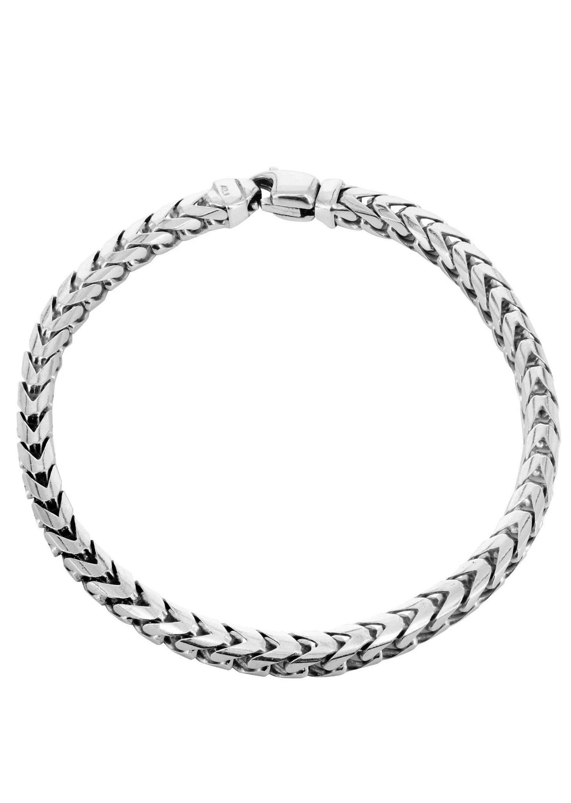 Real 10K Solid White Gold Franco Box Link Bracelet / Anklet for Men Women 5.0mm, 9" inches